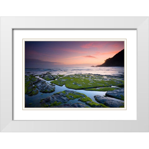 Sweet sunrise White Modern Wood Framed Art Print with Double Matting by Vera, Urtzi