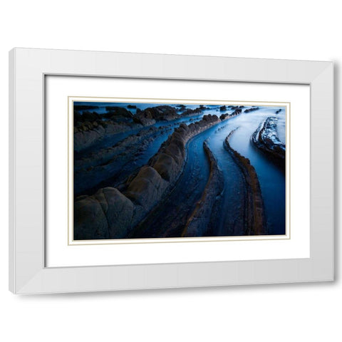 In search of light White Modern Wood Framed Art Print with Double Matting by Vera, Urtzi