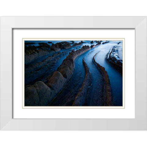 In search of light White Modern Wood Framed Art Print with Double Matting by Vera, Urtzi
