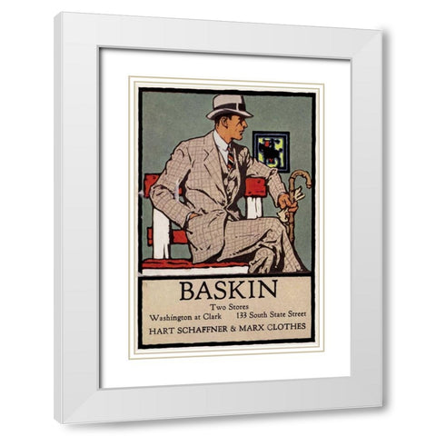 Baskins Fashions I White Modern Wood Framed Art Print with Double Matting by Unknown