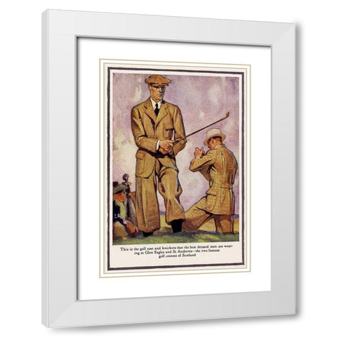 Baskins Fashions II White Modern Wood Framed Art Print with Double Matting by Unknown