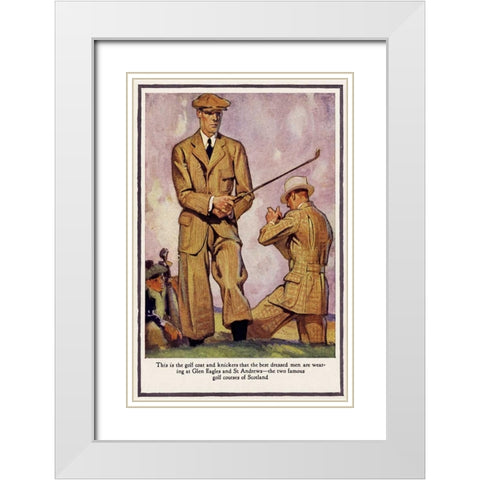 Baskins Fashions II White Modern Wood Framed Art Print with Double Matting by Unknown