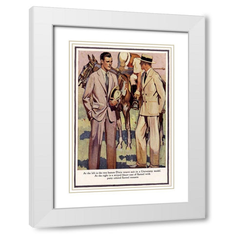 Baskins Fashions IV White Modern Wood Framed Art Print with Double Matting by Unknown