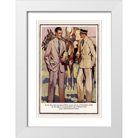 Baskins Fashions IV White Modern Wood Framed Art Print with Double Matting by Unknown