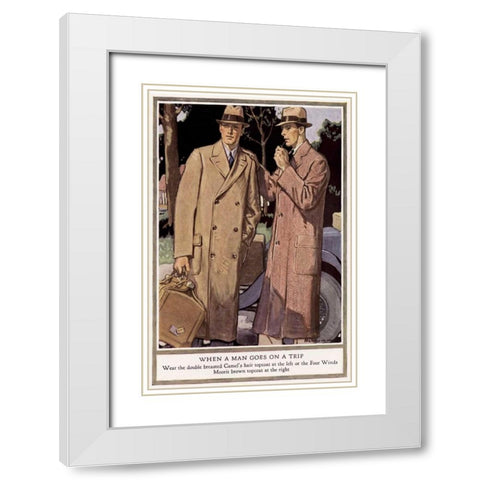 Baskins Fashions VI White Modern Wood Framed Art Print with Double Matting by Unknown