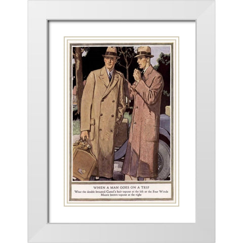 Baskins Fashions VI White Modern Wood Framed Art Print with Double Matting by Unknown