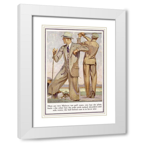 Baskins Fashions VIII White Modern Wood Framed Art Print with Double Matting by Unknown