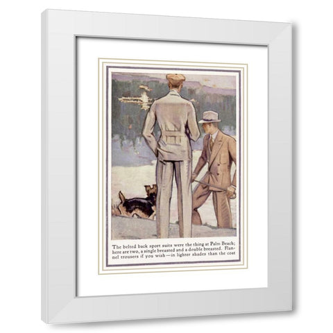 Baskins Fashions IX White Modern Wood Framed Art Print with Double Matting by Unknown
