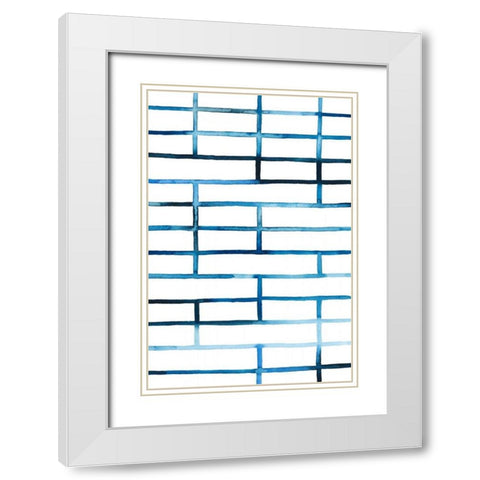 Watercolor Bleed Pattern I White Modern Wood Framed Art Print with Double Matting by Popp, Grace