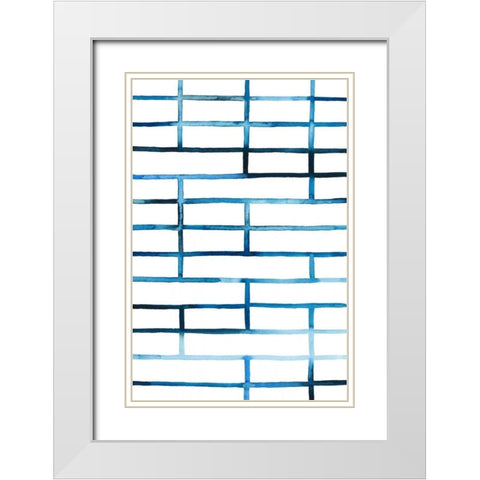 Watercolor Bleed Pattern I White Modern Wood Framed Art Print with Double Matting by Popp, Grace