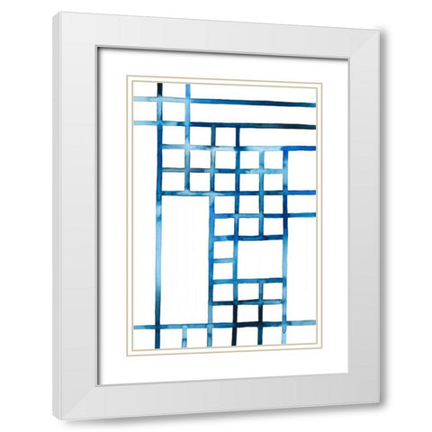 Watercolor Bleed Pattern III White Modern Wood Framed Art Print with Double Matting by Popp, Grace