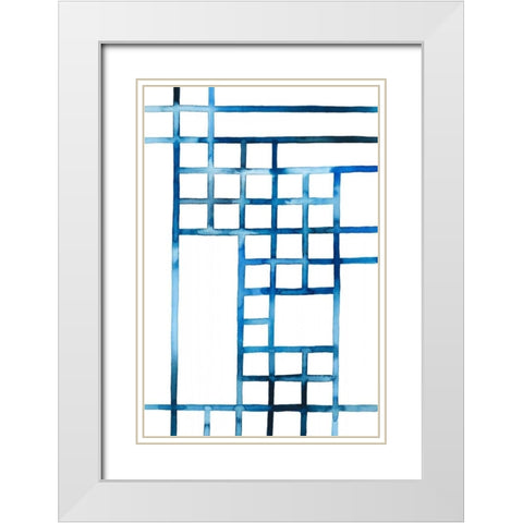 Watercolor Bleed Pattern III White Modern Wood Framed Art Print with Double Matting by Popp, Grace
