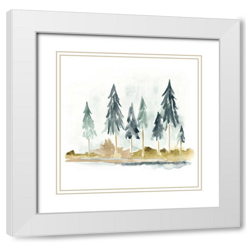 Lake Shore II White Modern Wood Framed Art Print with Double Matting by Vess, June Erica