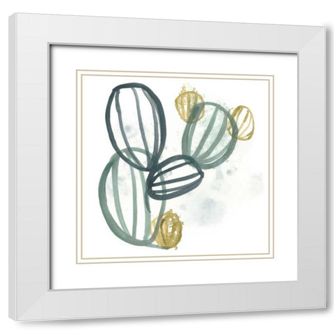 Abstract Sea Fan IV White Modern Wood Framed Art Print with Double Matting by Vess, June Erica