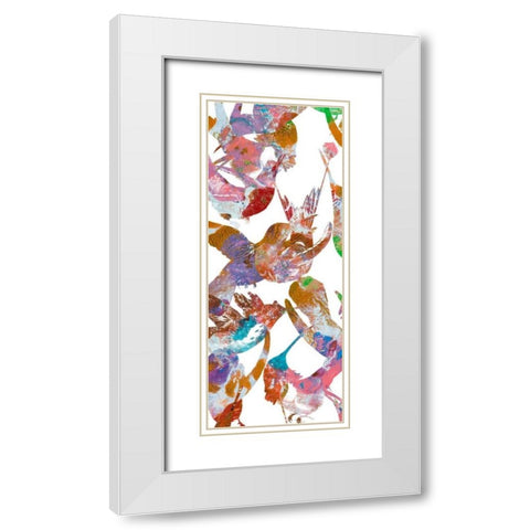 Bright Flight Birds IV White Modern Wood Framed Art Print with Double Matting by Studio W