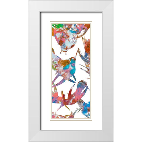 Bright Flight Birds V White Modern Wood Framed Art Print with Double Matting by Studio W