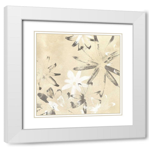 Vellum Flora I White Modern Wood Framed Art Print with Double Matting by Vess, June Erica