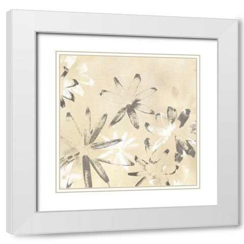 Vellum Flora II White Modern Wood Framed Art Print with Double Matting by Vess, June Erica