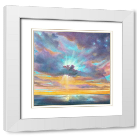 Beautiful Timing White Modern Wood Framed Art Print with Double Matting by Quin, Marabeth