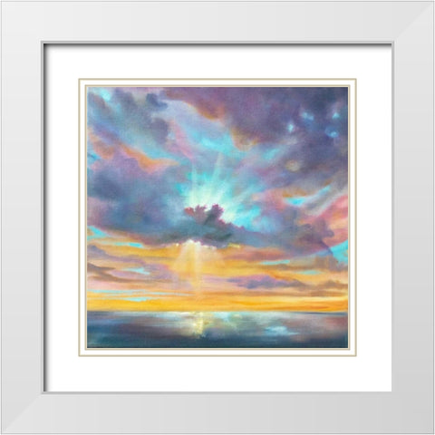 Beautiful Timing White Modern Wood Framed Art Print with Double Matting by Quin, Marabeth