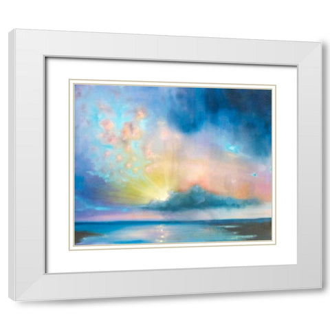 Heaven is Around You White Modern Wood Framed Art Print with Double Matting by Quin, Marabeth
