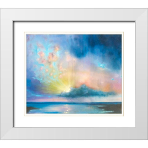 Heaven is Around You White Modern Wood Framed Art Print with Double Matting by Quin, Marabeth