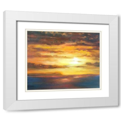 Niihau White Modern Wood Framed Art Print with Double Matting by Quin, Marabeth