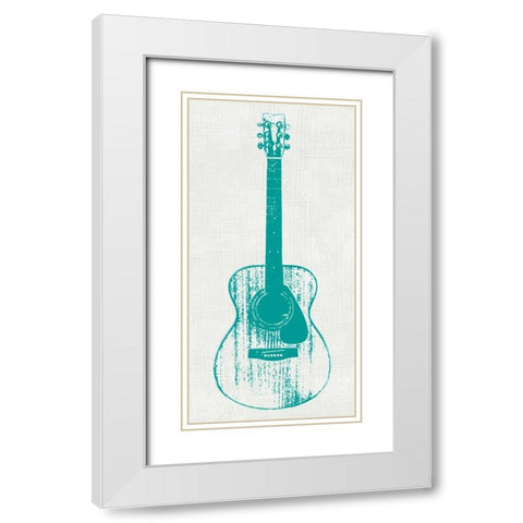 Guitar Collector I White Modern Wood Framed Art Print with Double Matting by Inge, Kevin Wade