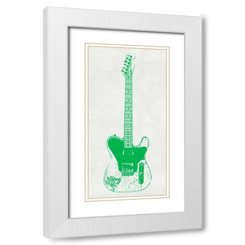 Guitar Collector II White Modern Wood Framed Art Print with Double Matting by Inge, Kevin Wade