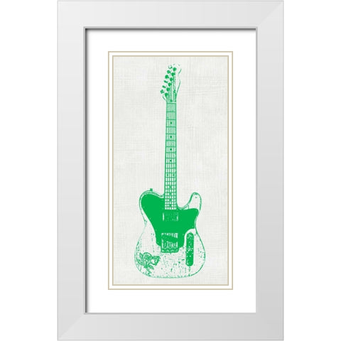 Guitar Collector II White Modern Wood Framed Art Print with Double Matting by Inge, Kevin Wade