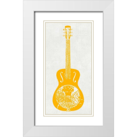 Guitar Collector IV White Modern Wood Framed Art Print with Double Matting by Inge, Kevin Wade