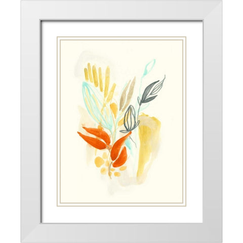 Bouquet Moderne I White Modern Wood Framed Art Print with Double Matting by Vess, June Erica