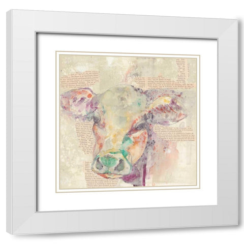 Farm Collage II White Modern Wood Framed Art Print with Double Matting by Goldberger, Jennifer