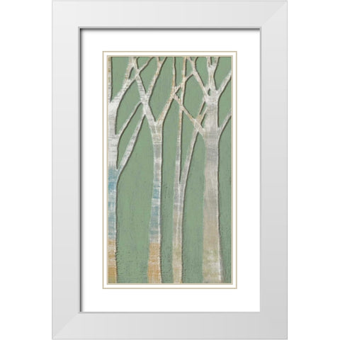 Birchline Triptych III White Modern Wood Framed Art Print with Double Matting by Goldberger, Jennifer