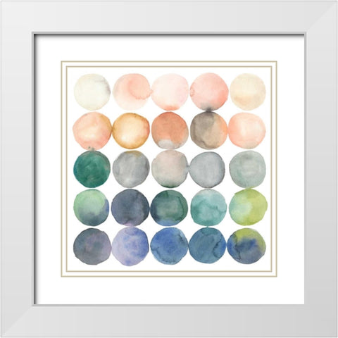 Color Relationships I White Modern Wood Framed Art Print with Double Matting by Meagher, Megan