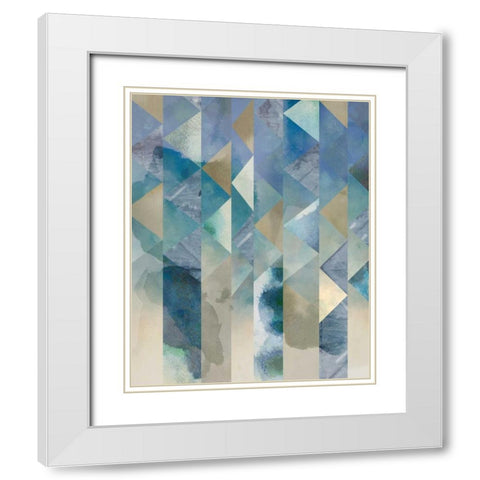 Ocean Reflections I White Modern Wood Framed Art Print with Double Matting by Zarris, Chariklia