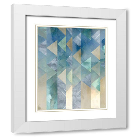 Ocean Reflections II White Modern Wood Framed Art Print with Double Matting by Zarris, Chariklia