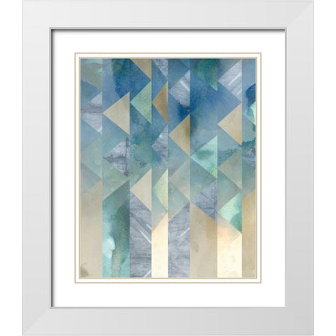 Ocean Reflections II White Modern Wood Framed Art Print with Double Matting by Zarris, Chariklia