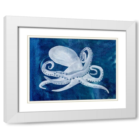 Cephalopod I White Modern Wood Framed Art Print with Double Matting by Ludwig, Alicia