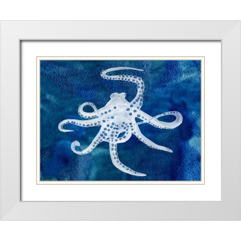 Cephalopod II White Modern Wood Framed Art Print with Double Matting by Ludwig, Alicia