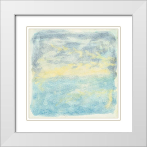 Murmured Landscape I White Modern Wood Framed Art Print with Double Matting by Stramel, Renee W.
