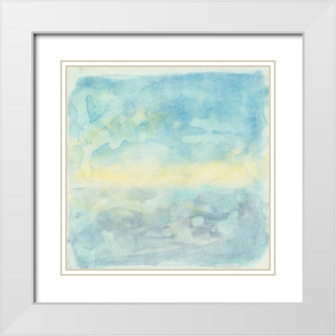 Murmured Landscape II White Modern Wood Framed Art Print with Double Matting by Stramel, Renee W.