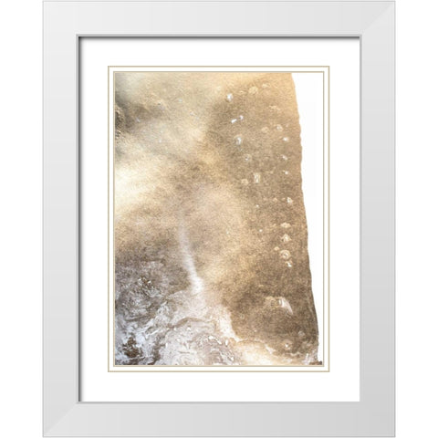 Gold Fusion I White Modern Wood Framed Art Print with Double Matting by Contacessi, Julia