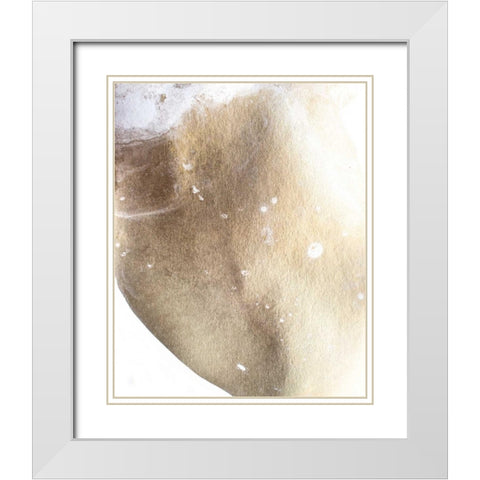 Gold Fusion III White Modern Wood Framed Art Print with Double Matting by Contacessi, Julia