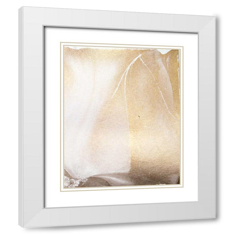 Gold Fusion IV White Modern Wood Framed Art Print with Double Matting by Contacessi, Julia