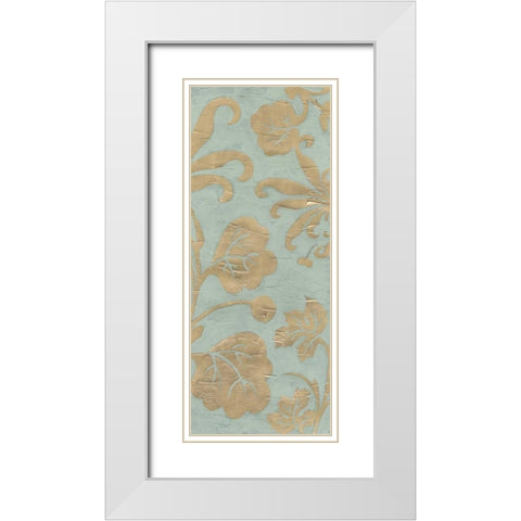 Graceful Garden Triptych III White Modern Wood Framed Art Print with Double Matting by Vess, June Erica