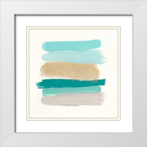 Palette Stack I White Modern Wood Framed Art Print with Double Matting by Vess, June Erica