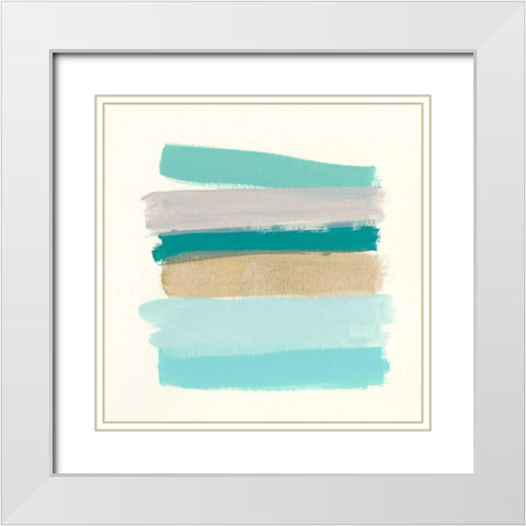 Palette Stack II White Modern Wood Framed Art Print with Double Matting by Vess, June Erica