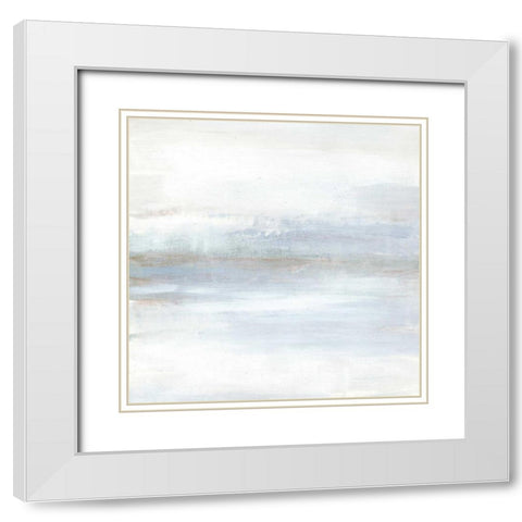 Cape Horizon I White Modern Wood Framed Art Print with Double Matting by Vess, June Erica