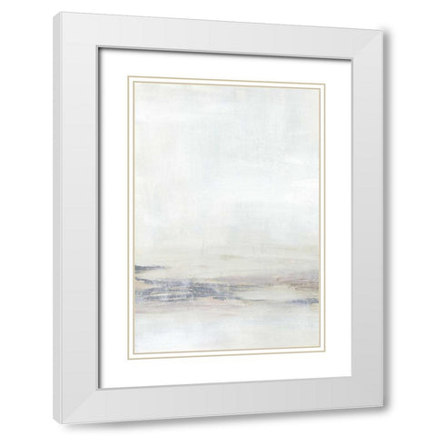 Estuary II White Modern Wood Framed Art Print with Double Matting by Vess, June Erica